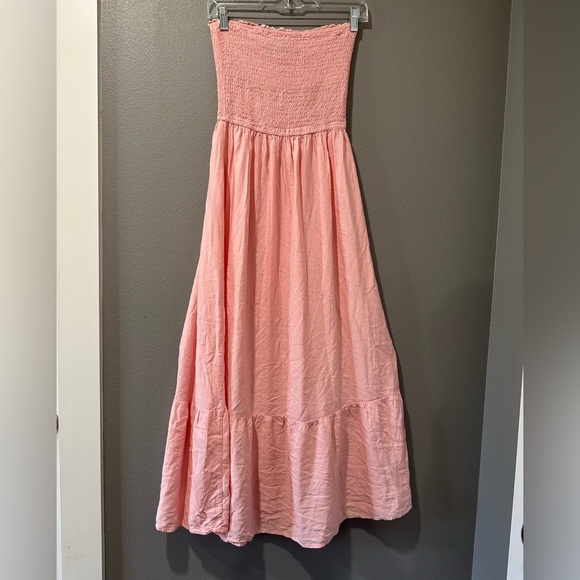 ZESICA sleeveless midi dress with elastic waist in pink - Picture 5 of 5